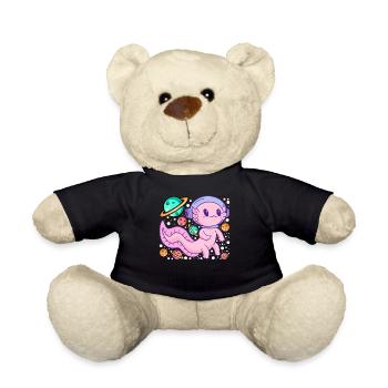 Axolotl Kawaii Axolotl Astronaute de voyage spatial Axol - Nounours - noir - Devant