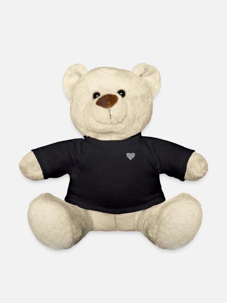 Dog Paw Heart - Bébé Dog Paw Heart - Dog Lover - Nounours - noir