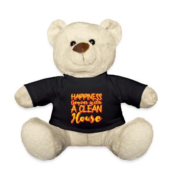 Happiness Begins With A Clean House 2 - Teddy - Schwarz - Vorne