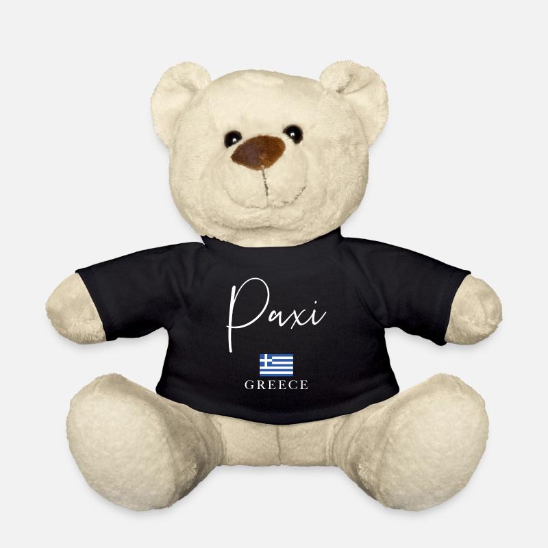 Vacances du drapeau de la Grèce - Islande Paxi - Nounours - noir