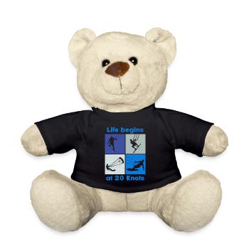 Life begins at 20 Knots, Lifestyle Vintage Design - Teddy Bear - black - Front