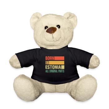 Born in Estonia - Teddy Bear - black - Front