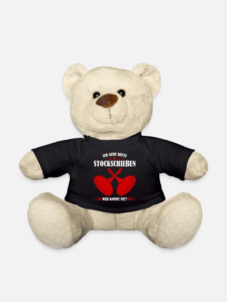Stockschießen Stockschütze Eisstock - Teddy - Schwarz
