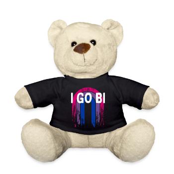 Je deviens bisexuel LGBTQ Bi Pride LGBT Dictons LGBT - Nounours - noir - Devant