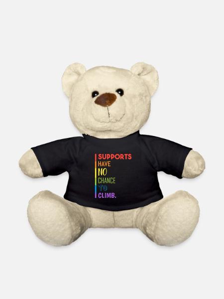 Supports cannot climb - Teddy Bear - black