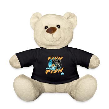Pêchez là où se trouvent les poissons. Pêche, Pêche - Nounours - noir - Devant