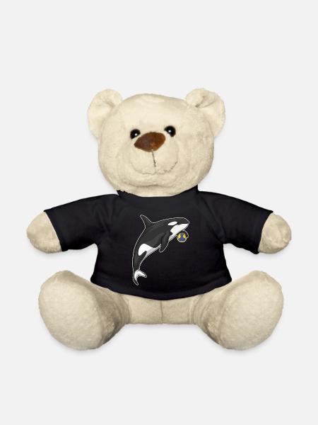 Schwertwal Handballspieler Handball - Teddy - Schwarz