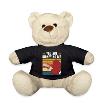 Are You Kidding Me | Funny gift | Jollier - Teddy Bear - black - Front