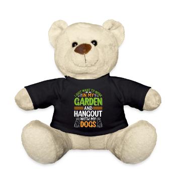 Dog Lover Plant Gardener Garden Gardening - Dog Ow - Teddy Bear - black - Front