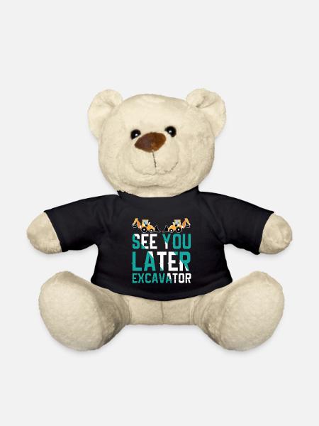 Bis Später Bagger Lustiger Kleinkindjunge - Teddy - Schwarz