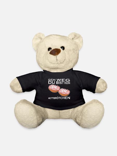 Mettbrötchen Mettfleisch Hackfleisch - Teddy - Schwarz
