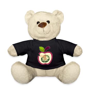 Caterpillar Apple - Teddy Bear - black - Front