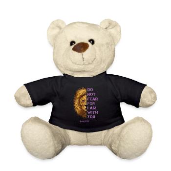 Relgiöses Zitat Löwe - Teddy - Schwarz - Vorne