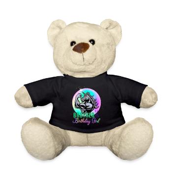 Frère de Birthday Girl Unicorn Boys Bro - Nounours - noir - Devant
