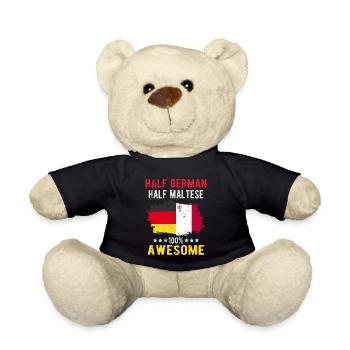 Half German half Mateser - Teddy Bear - black - Front