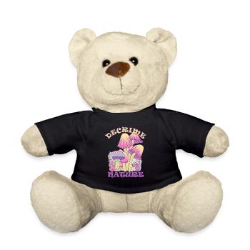 Decrime Nature Colorful Magic Mushroom Trippy - Teddy - Schwarz - Vorne