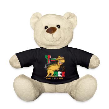 Tacosaurus T Rex Taco Cinco De Mayo Dinosaur - Teddy Bear - black - Front