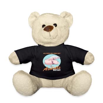 Axolotl tailed amphibians Axolotls amphibians gift - Teddy Bear - black - Front
