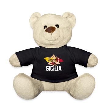 Sizilien flagge Sizilien Palermo Italien - Teddy - Schwarz - Vorne