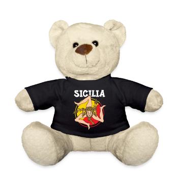 Sizilien flagge Sizilien Palermo Italien - Teddy - Schwarz - Vorne