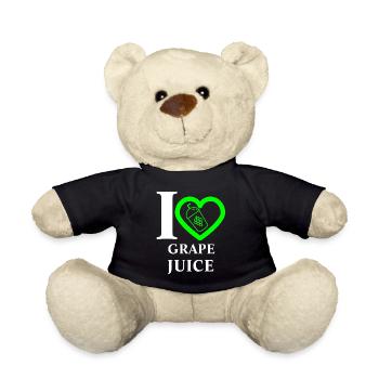 I Love Grape Juice - Teddy Bear - black - Front