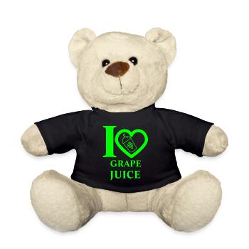 I Love Grape Juice - Teddy Bear - black - Front