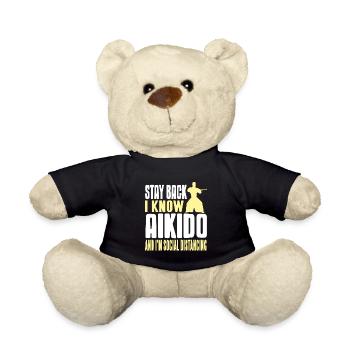 Stay back i know aikido and im social distancing - Teddy - Schwarz - Vorne
