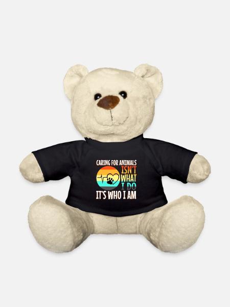 Caring for animals isn't what i do it's who i am - Teddy - Schwarz