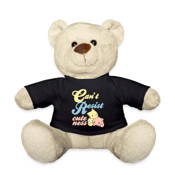 Can't Resist Cuteness Cute Retro Cat Kitten Lover - Teddy - Schwarz - Vorne