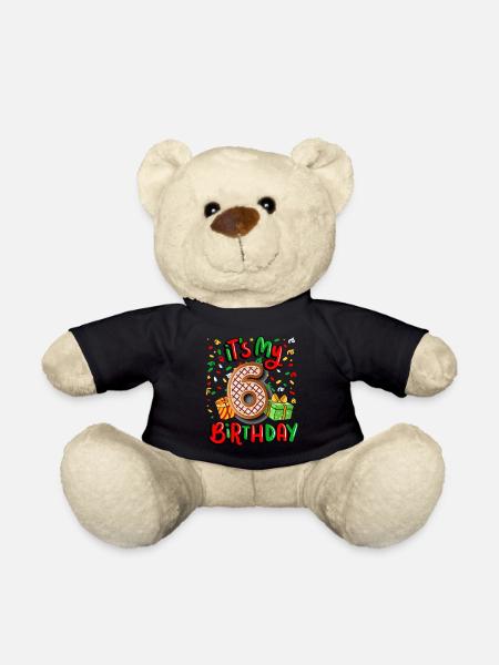 Es Ist Mein 6. Geburtstag Weihnachtsgeschenk 6. - Teddy - Schwarz
