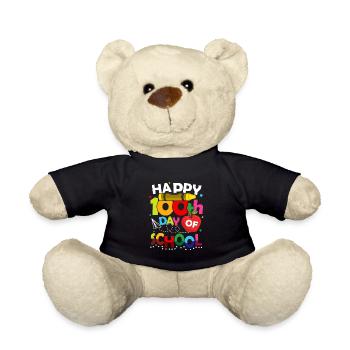Happy 100th Day Of School - Teddy Bear - black - Front