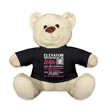 Elevator Elevator System Technician Woman Elevator Elevator - Teddy Bear - black - Front