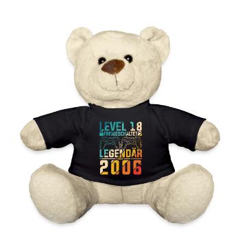 Level 18 Jahre Geburtstag 2006 LAN-Party Motiv Gam - Teddy - Schwarz - Vorne
