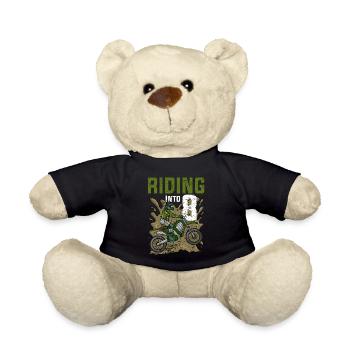 Fahren in 8 Dirt Bike Motocross Geburtstag - Teddy - Schwarz - Vorne