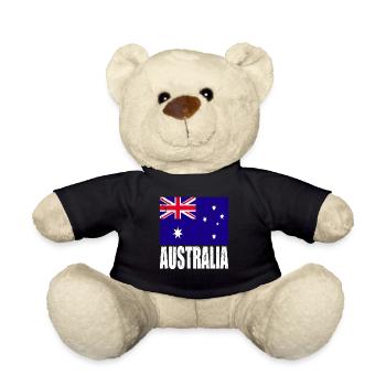 Drapeau de l’Australie - Nounours - noir - Devant