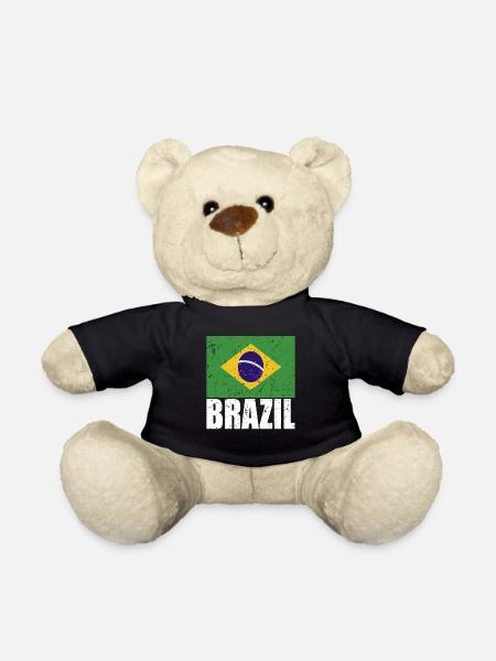 Drapeau du Brésil - Nounours - noir