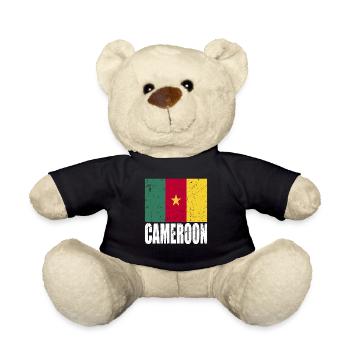 Cameroon flag - Teddy Bear - black - Front