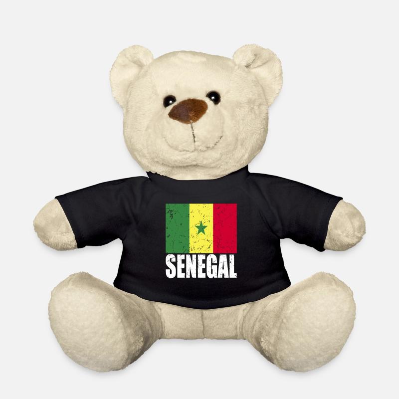 Drapeau du Sénégal - Nounours - noir