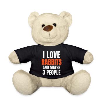 Ich liebe Kaninchen und vielleicht 3 Leute lustig - Teddy - Schwarz - Vorne