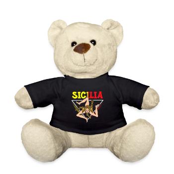 Sizilien flagge Sizilien Palermo Italien - Teddy - Schwarz - Vorne