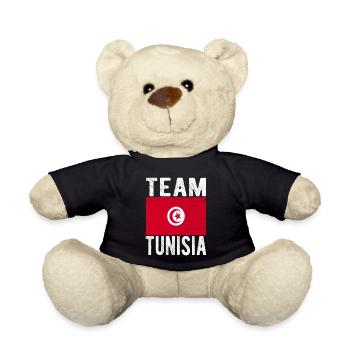Tunesien Fahne - Teddy - Schwarz - Vorne
