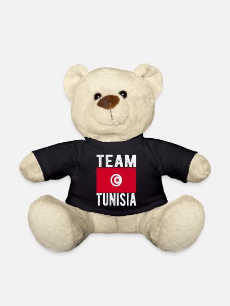 Drapeau de la Tunisie - Nounours - noir