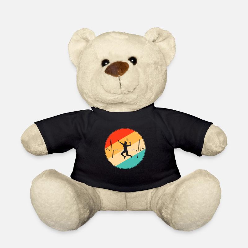 Badminton retro herzschlag - Teddy - Schwarz