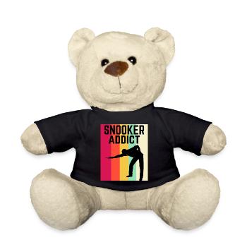 Snooker Addict Snooker Fan Colourful Snooker Lover - Teddy Bear - black - Front