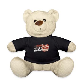 Open Heart Surgery Heart Surgery Survivor Gift - Teddy Bear - black - Front