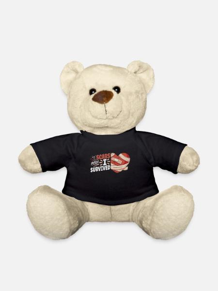 Open Heart Surgery Heart Surgery Survivor Gift - Teddy Bear - black