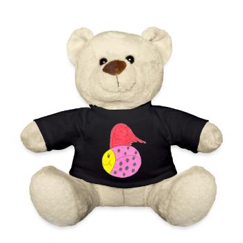 Cute ladybug - Teddy Bear - black - Front