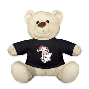 Cow Christmas Sleep Sleep Sleep Sleep - Teddy Bear - black - Front