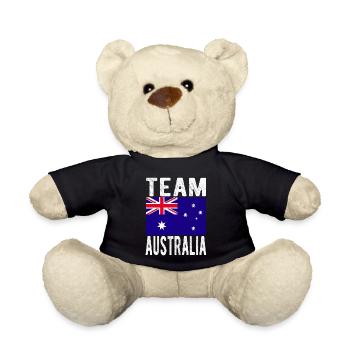 Drapeau de l’Australie - Nounours - noir - Devant