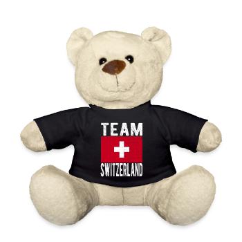 Drapeau de la Suisse - Nounours - noir - Devant